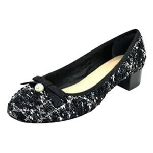 Christian Dior NIB Ballet Pumps in Black and White Cannage Tweed Size 40